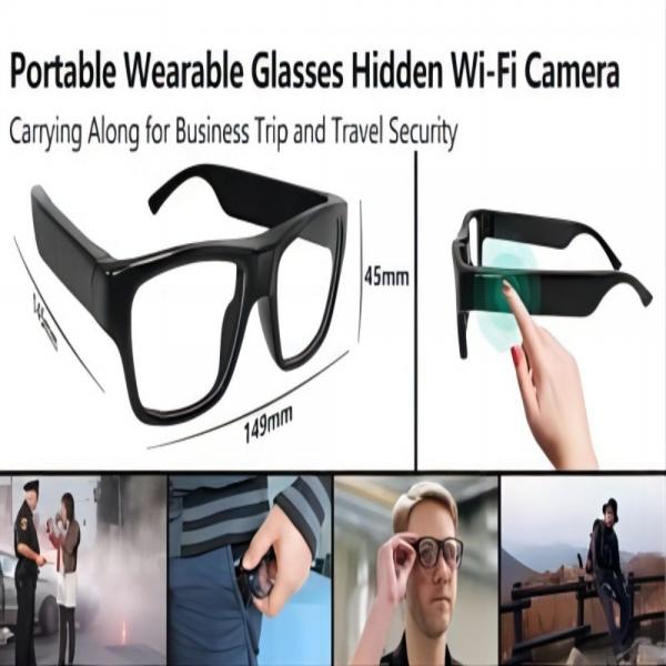 Quality Wearable Wearable WIFI Video Glasses FHD 1080P 30FPS Vlog Camera Recorder for sale