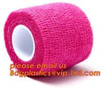China veterinary colored sport waterproof horse medical non-woven elastic cohesive bandage,First Aid Elastic Compression Wraps factory