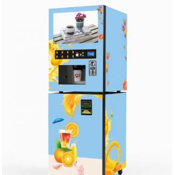 Quality Self Service Food Orange Juice Vending Machine Coin Note Payment With Cooling for sale