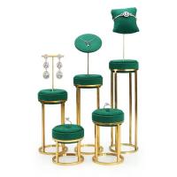 China Green Jewelry Organizer Tray Pendant Display Stand Necklace Holder Display factory