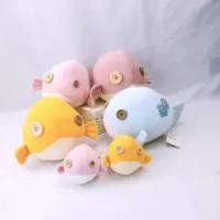 China OEM ODM Micro Terry Globefish Handbell Toys Stuffed Sea Animal Toys Rattle factory