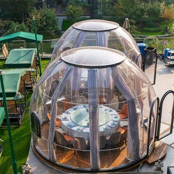 Quality ISO Clear Bubble Tents Aluminium Transparent Bubble Tent UV Protection for sale