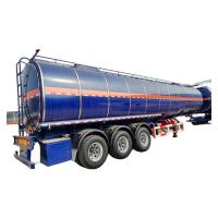 China Stainless Steel Fuel Oil Tank Semi Tanker Trailer 3 Axles 24V Electrical System factory