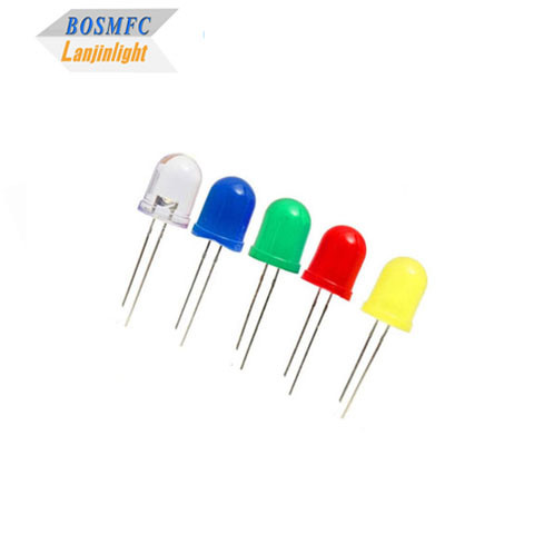 Quality 8mm 10mm through-hole LED Super Bright , F10 Lamp Single Diode LED factory sell for sale