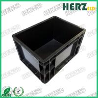 China Circulation ESD Storage Box Conductive Injection Interior Size 565 X 365 X 220mm for sale