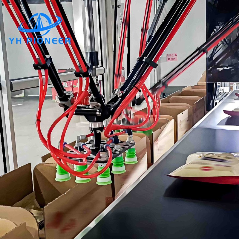 IP65 Robot Bag Carton Packer Machine 25-100 Times/Min Delta Robot Case ...
