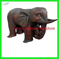 China customize size animal fiberglass statue large bronze elephant model as decoration statue in garden /square / shop/ mall factory