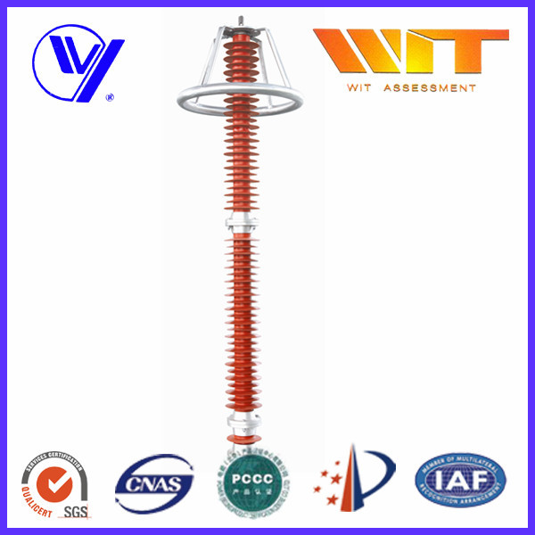 Quality 220KV Red Transmission Line Surge Arrester , Composite Polymer Lightning for sale