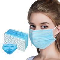 China Blue 3 Ply Disposable Face Mask / Disposable Mouth Mask With Earloop factory