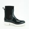 China PVC Rain Footwear For Ladies , Anti Slip Black Ankle Rain Boots factory