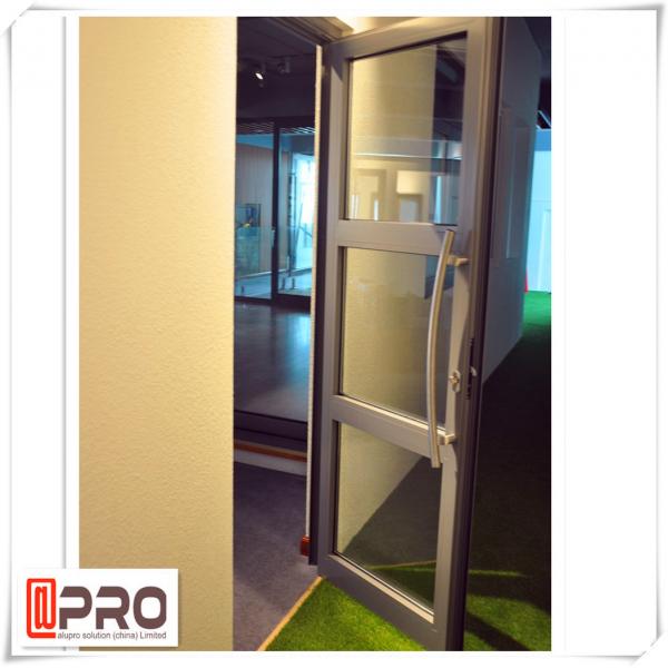 Quality Multi Color Hinged Security Doors , Sound Insulation Aluminium Glass Front Door for sale