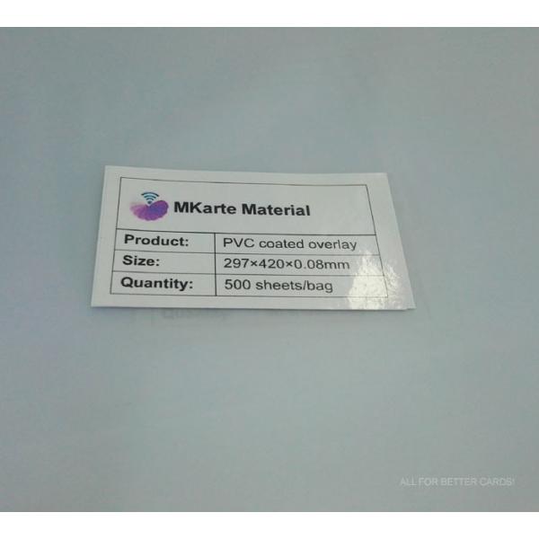 Quality Customized Roll Size PVC Coated Overlay Small Lamination Discoloration for sale