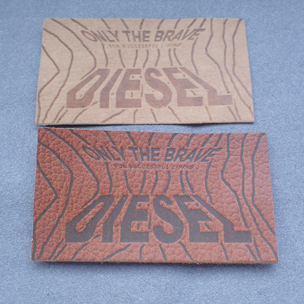 Quality Brown Rectangle Shape 3D Custom Embossed Labels for sale