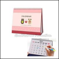 China customed logo 8 promotional coloured printed calendar gift factory