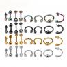 China Surgical Steel Nose Rings Body Piercing For Women Punk Earring Stud Hoops Nariz Percing Nez Piercing factory