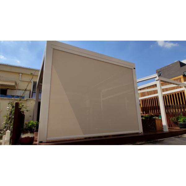Quality Motorized Garden Waterproof Roller Shades Zip Screen Protection For Swimming for sale