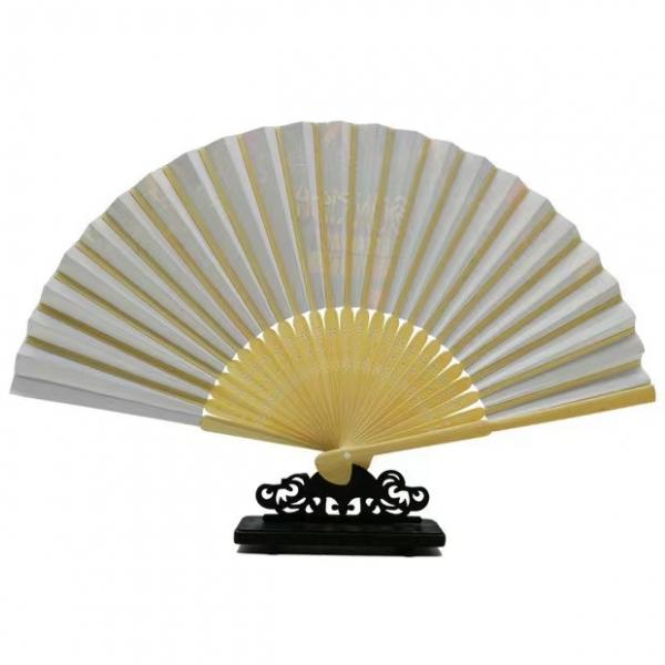 Quality Plastic Custom Hand Fan Printed Folding Bamboo Paper Hand Fan for sale