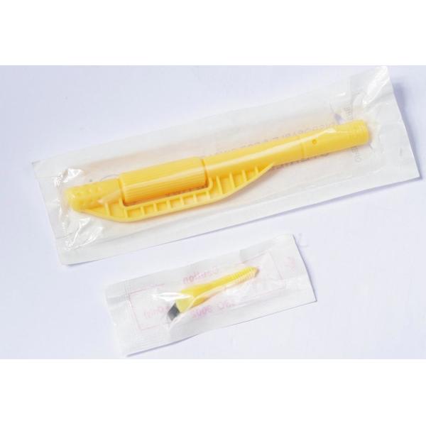 Quality Disposable manual tattoo pen in professinal , yellow Microshading Handpiece and for sale