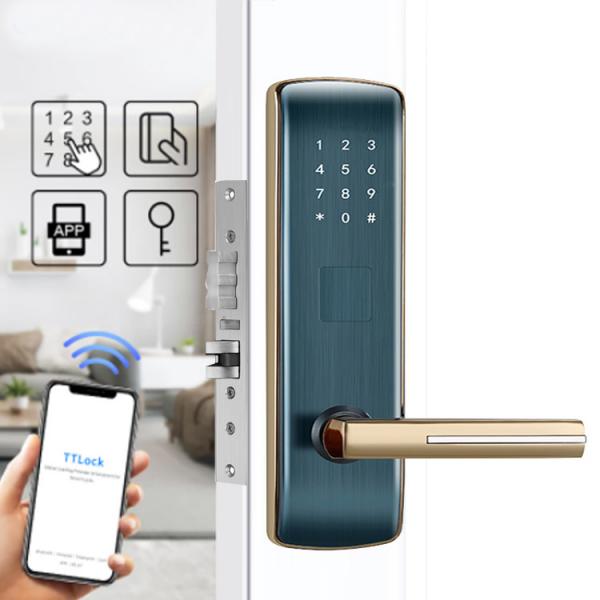 Quality Alkaline Battery Apartment Smart Door Lock 72mm Keyless Entry Door Lock for sale