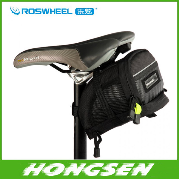 China Free shipping Bicycle bike Bag Saddle Back Seat Tail Bike Bag Pouch Basket Velcro straps M factory