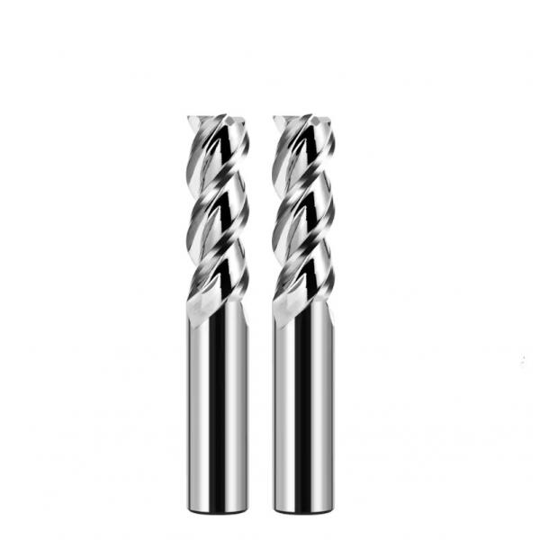 Quality 3 Flutes Flat End Mill Cutter Mirror Polishing Uncoated For Aluminum Machining for sale