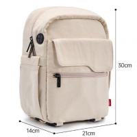 China Slr Canvas Camera Bag Photography Shoulder Crossbody Bag With Waterproof Cover factory