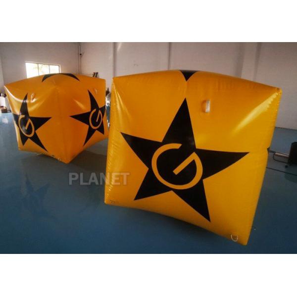 Quality EN14960 Inflatable Cube Water Floating Swimming Safety Buoy Uv Resistance for sale