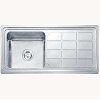 Quality 100*50cm Apartment Kitchen Top Mount Apron Sink With Squre Lattice Board for sale