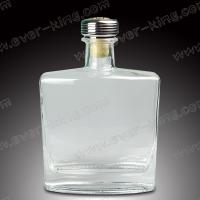 Quality ISO9001 Square shaped Luxury Spirits Brandy Glass Bottle for sale