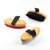 China 16.5 cm Wooden Optional Color Horse Grooming Brush With Black Nylon Strap factory