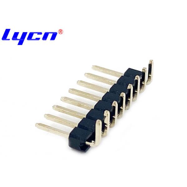 Quality 3.0 AMP Right Angle PCB Header Single Row 2.54 Mm Pitch Connector for sale