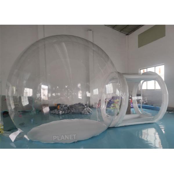 Quality 3m 5m Camping Inflatable Clear Bubble Tent With Airtight Tunnel for sale