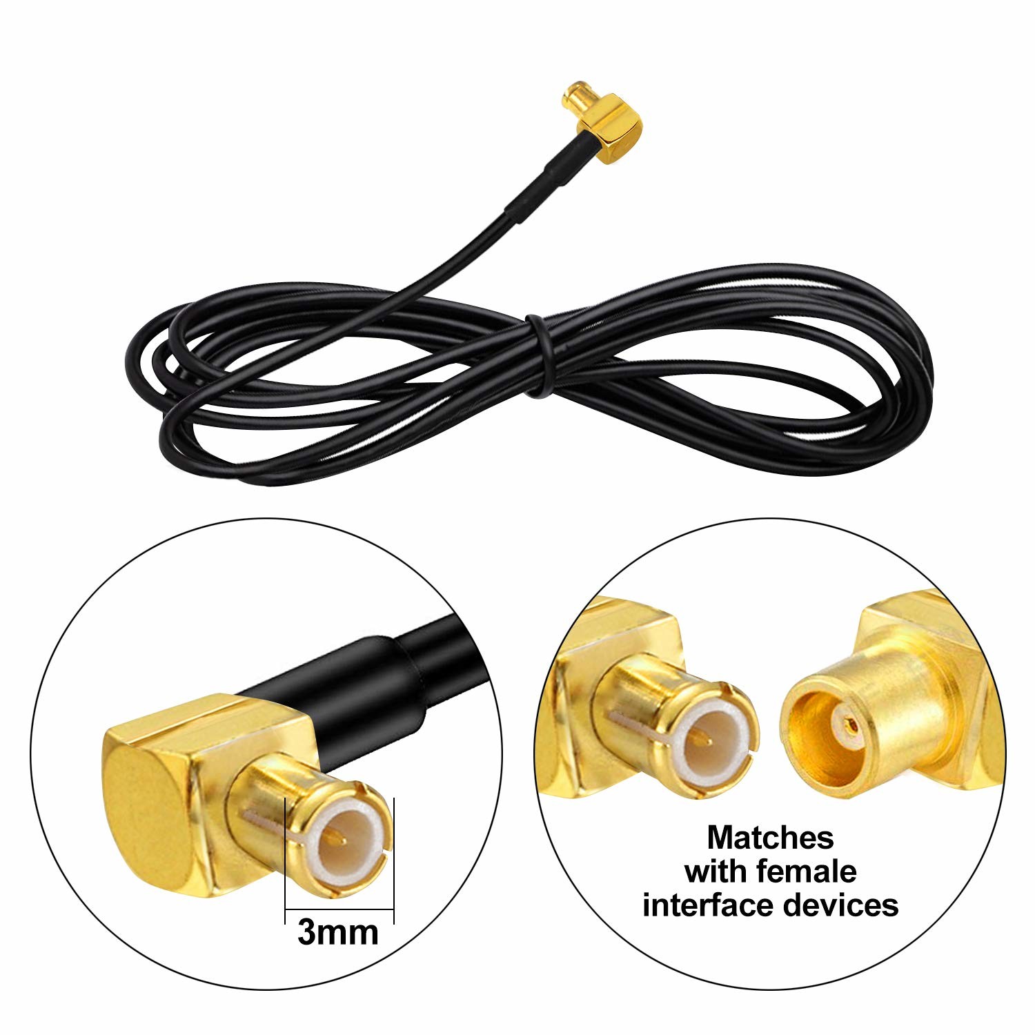 China MCX Magnetic Radio Antenna Combined Vehicle Mounted AM/FM DAB Screw Thread factory