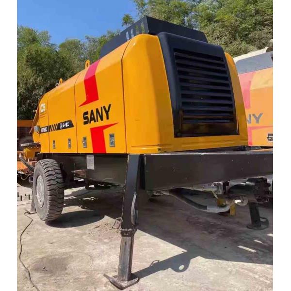 Quality Used Sany Trailer Mounted Concrete Pump THB60C 90kw Rated Power for sale