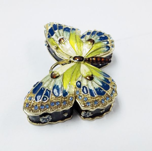 colorful butterfly metal alloy jewelry box butterfly trinket box