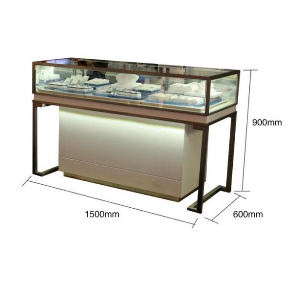 Quality Pre - Assembled Structure Jewelry Store Display Cases With Stainless Steel Frame for sale