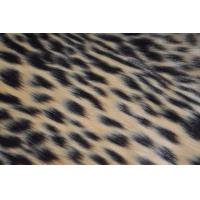 China leopard print Mixed Jacquard Long Haired Fur Fabric Acrylic Fake Mink factory