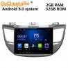 China Ouchuangbo car gps nav audio BT android 8.1 for Hyundai Tucson 2015 support USB SWC 1080P Video radio touch screen factory