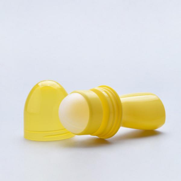 Quality Yellow Plastic Roller Ball Bottles Cosmetic 30ml Roll On Perfume for sale
