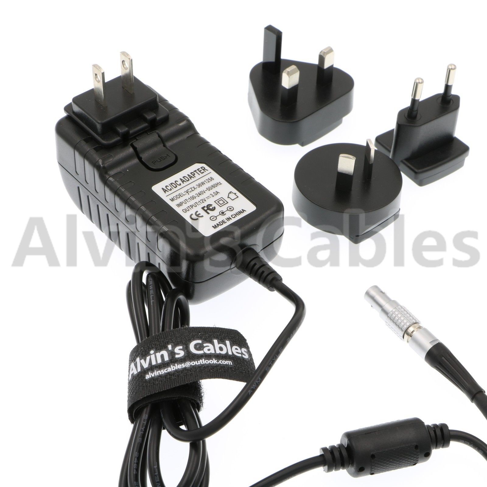 China Alvin's Cables Sound Devices Universal AC Power Adapter for Sound Devices ZAXCOM Sony with US UK EU AU Plugs for sale