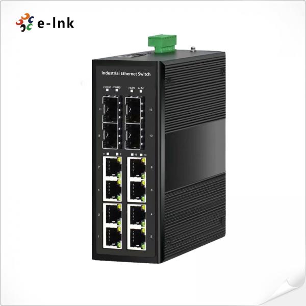 Quality 100Base-T 802.3at Industrial PoE Switch Giga Switch 8 Port For Ethernet Networking for sale