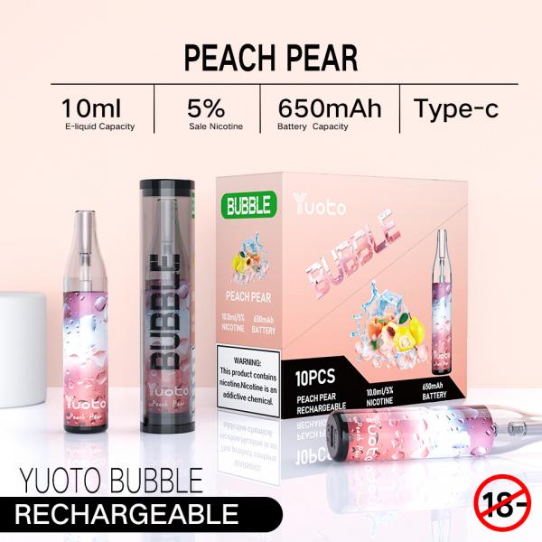 Quality Peach ice Yuoto Bubble , 4000 puffs mesh coils Blueberry Vape Pods for sale