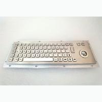 China Rugged Dustproof IP65 SS304 Medical Industrial Metal Keyboard With Optical Trackball USB Interface factory