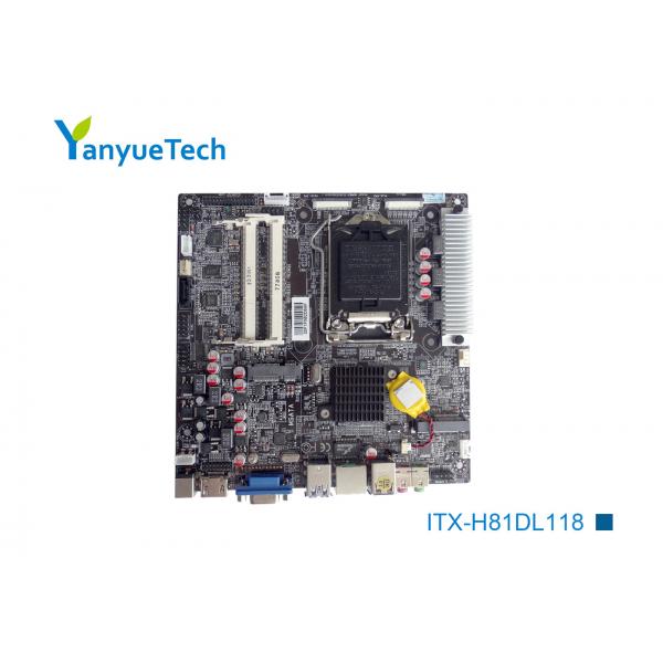Quality ITX-H81DL118 Industrial Mini ITX Motherboard / Intel PCH Gigabit H81 Itx CE FCC for sale
