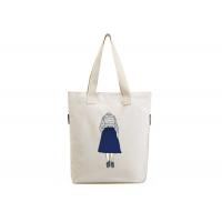 Quality OEM Canvas Tote Shopper Bag Cotton Material With Zipper For Shopping for sale