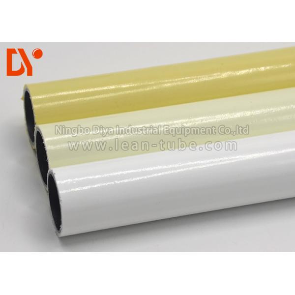 Quality Colorful Plastic Coated Steel Tube Lightweight Round Shape For Lean Warehouse Shelves for sale