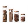 China Decorative Sealable Glass Jars With Wooden Lid 400ml-1600ml Capacity factory