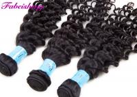 China Soft Clean And Healthy Raw Deep Wave Human Hair Extensions Natural Black Color factory