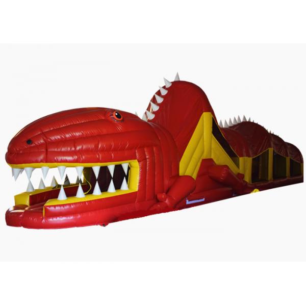 Quality Big Inflatable The Crocodile Obstacle Course / Outdoor Games Inflatable The Crocodile Bouncer for sale