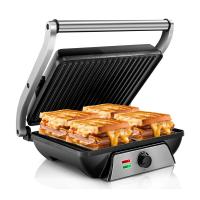 China 180 Degree Full Open Non Stick Plate Removable Oil Tray Electric Toaster Sandwich Maker factory